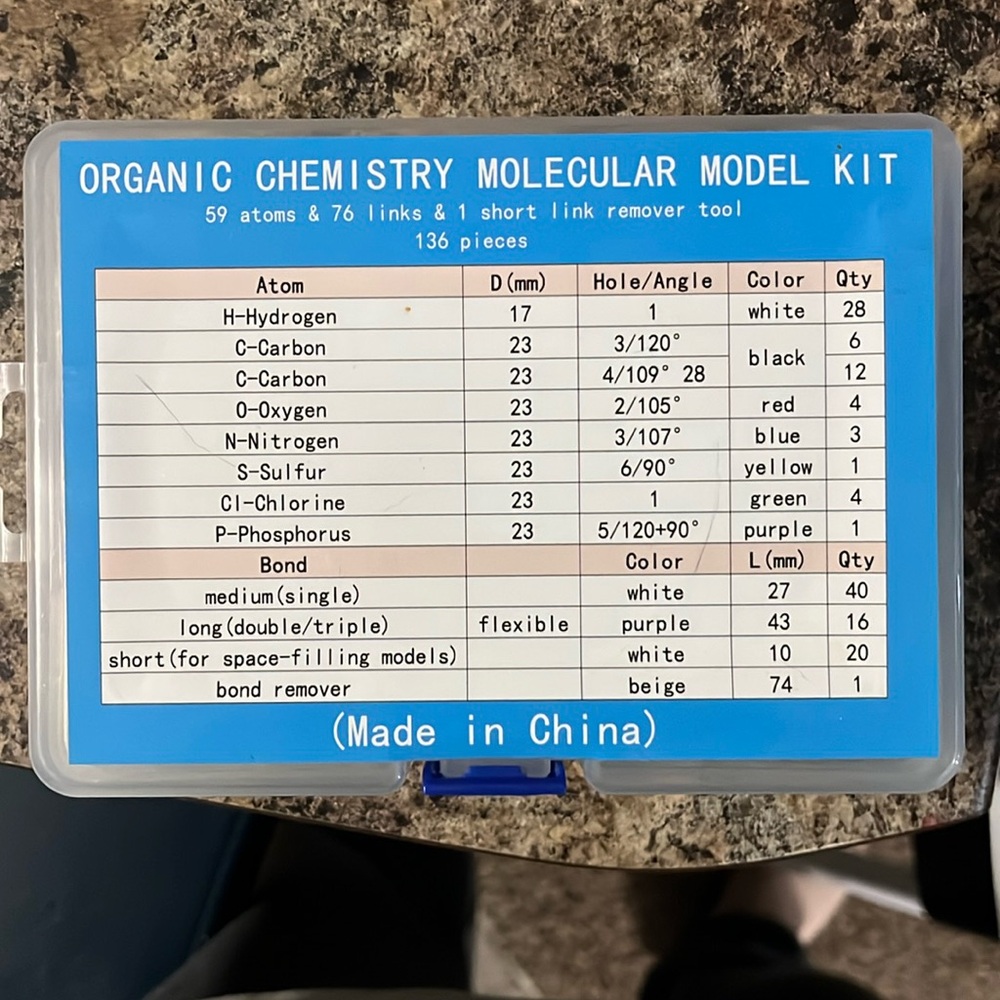 Organic chemistry model set